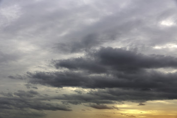 Naklejka na ściany i meble sunset sky with storm clouds background