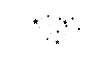 Abstract Background with Many Random Falling Golden Stars Confetti .