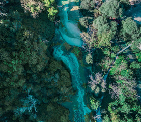 Blue eye ( syri i kalter ) from above with drone