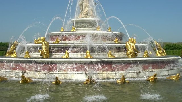 The famous Bassin de Latone Fountain of Palace of Versailles at France