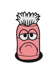 Obraz premium wurm loch boden gesicht lustig comic cartoon clipart kopf traurig müde unglücklich cool
