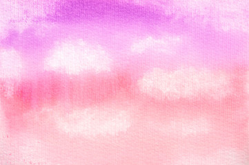 Pink soft cloud watercolor for a background.