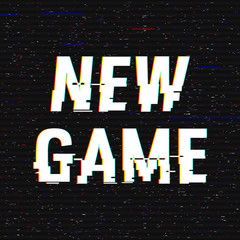 New Game glitch text. Anaglyph 3D effect. Technological retro background. Vector illustration. Creative web template. Flyer, poster layout. Computer program, monitor screen, retro arcade.