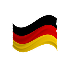 German flag Realistic waving flag. 3d shaded flag texture. (Deutschland Flagge)