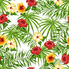 Tuinposter Tropical seamless pattern. © incomible