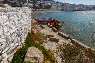 Mykonos. City embankment.