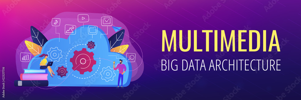 Poster big data architecture header banner.