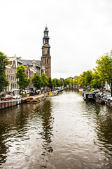 Canal of Amsterdam, Netherlands.