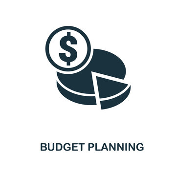 Budget Planning icon. Monochrome style design from smm icon collection. UI. Pixel perfect simple pictogram budget planning icon. Web design, apps, software, print usage.
