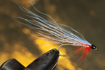 Hebit Blue Bucktail fly for flyfishing