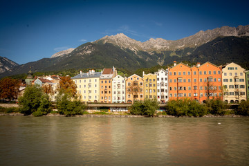 Fototapeta na wymiar Innsbruck Riverside View