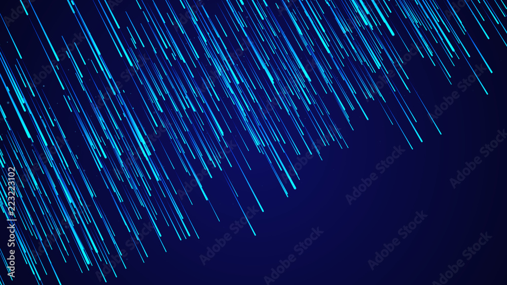 Aufkleber Abstract speed background. Starburst dynamic lines pattern. Abstract data flow background. 3D rendering.