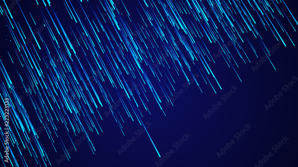 Aufkleber Abstract speed background. Starburst dynamic lines pattern. Abstract data flow background. 3D rendering.