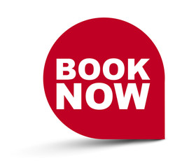 red vector banner book now