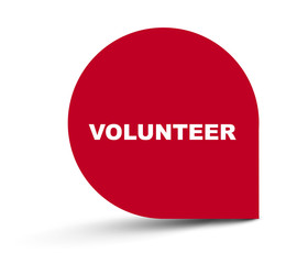 red vector banner volunteer