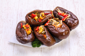 Pickled stuffed eggplant
