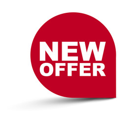red vector banner new offer