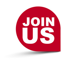 red vector banner join us