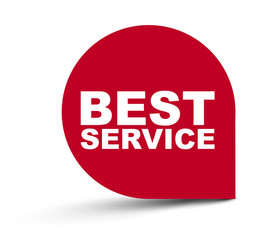red vector banner best service
