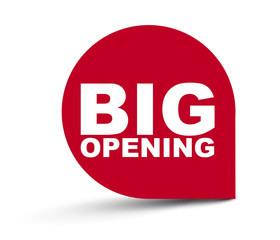 red vector banner big opening