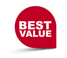 red vector banner best value