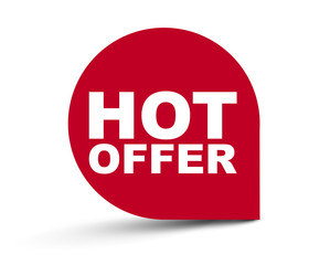 red vector banner hot offer