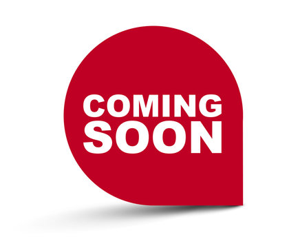red vector banner coming soon