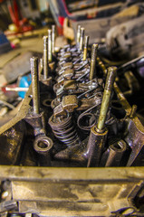DIRTY CYLINDER HEAD FROM THE CAR
