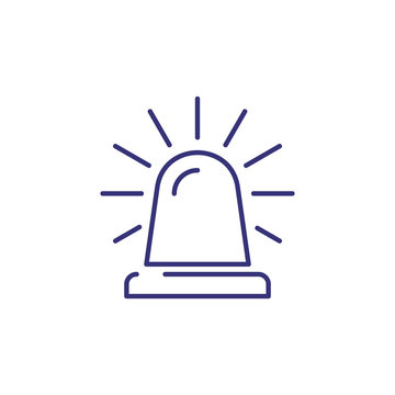 recommend clip art: Flashing light icon. Ambulance, police, alarm. Justice concept. Vector illustration can be used for topics like emergency, legal system, accident