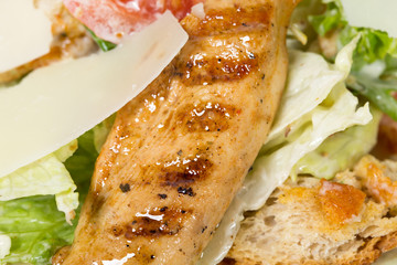 Caesar salad with grilled chicken.