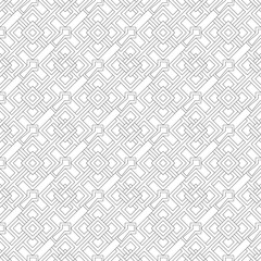 The seamless vector pattern consisting of simple geometrical figures and thin lines.