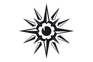Obraz premium Eyes the Compass Rose of the Winds, Sacred Symbols Design