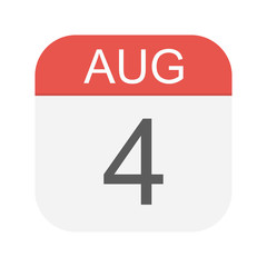 August 4 - Calendar Icon