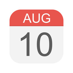 August 10 - Calendar Icon