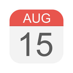 August 15 - Calendar Icon