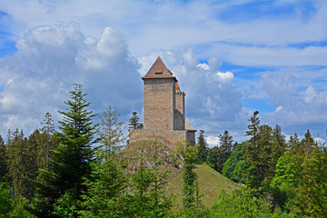 Fototapeta premium Burg Kašperk, Böhmerwald, Tschechien