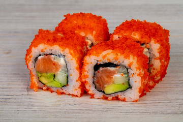 Japanese roll with salmon