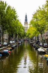 Canal of Amsterdam, Netherlands.