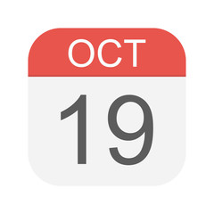 October 19 - Calendar Icon