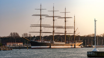 Fototapeta na wymiar Sailship Passat in Travemünde