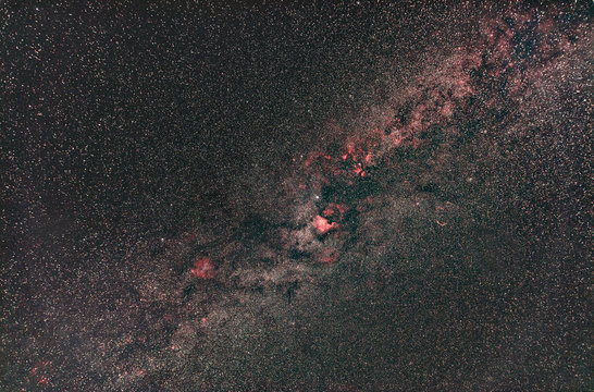 Milky Way Galaxy, NGC7000 At Center Of Photo