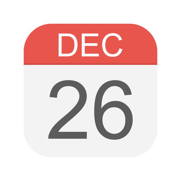 December 26 - Calendar Icon