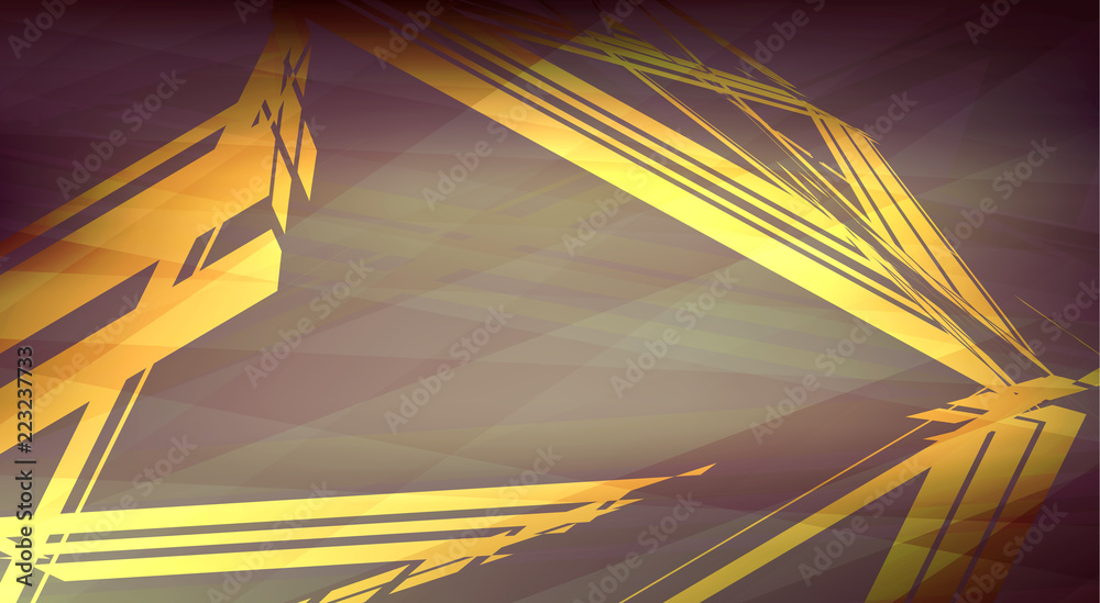 Poster vintage background with triangle. vector graphics