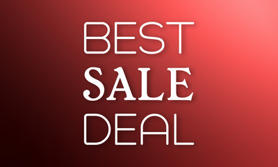 Best Sale Deal - white text on red background