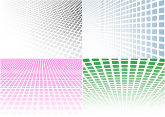 Set of Abstract Halftone Background with Copy Space - Geometric Illustration for Graphic Composition, Vector