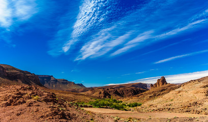 Mountain landscape in the Mountains of Jbel Sarhro in Morocco