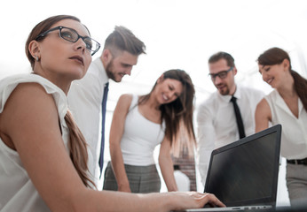 young employee and business team in the workplace in the office
