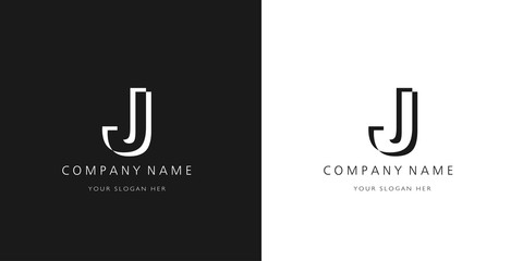 j logo letter modern design