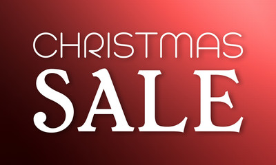 Christmas Sale - white text on red background