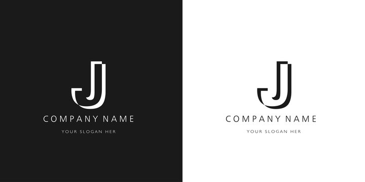 j logo letter modern design
